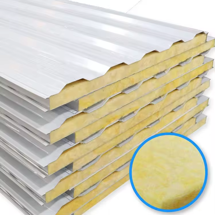 glasswool sandwich roof panel